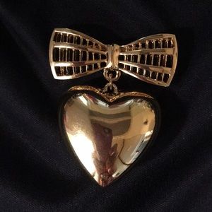 Vintage St. John Heart Brooch